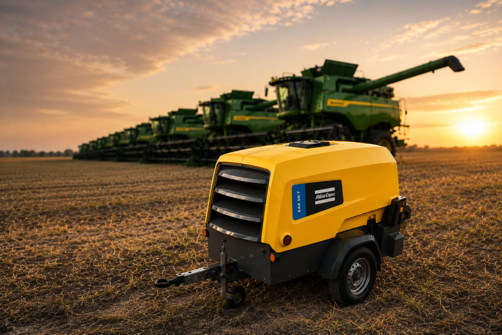 Atlas Copco XAS 48 и XAS 58 – чистете до 3 комбайна едновременно