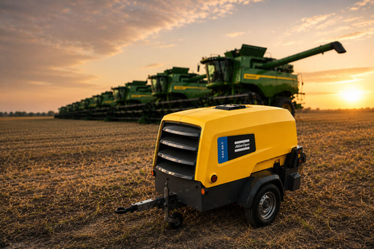 Atlas Copco XAS 48 и XAS 58 – чистете до 3 комбайна едновременно