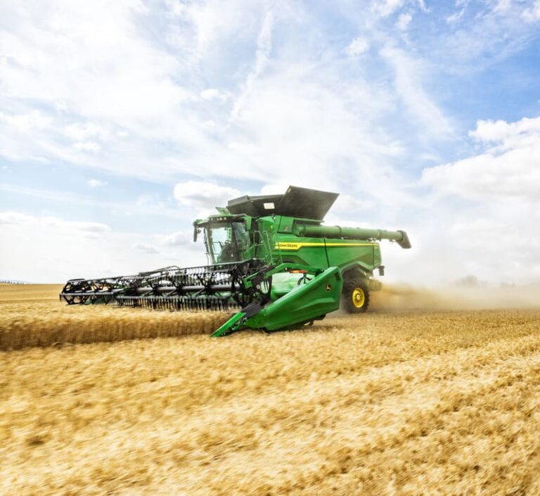 John Deere combines