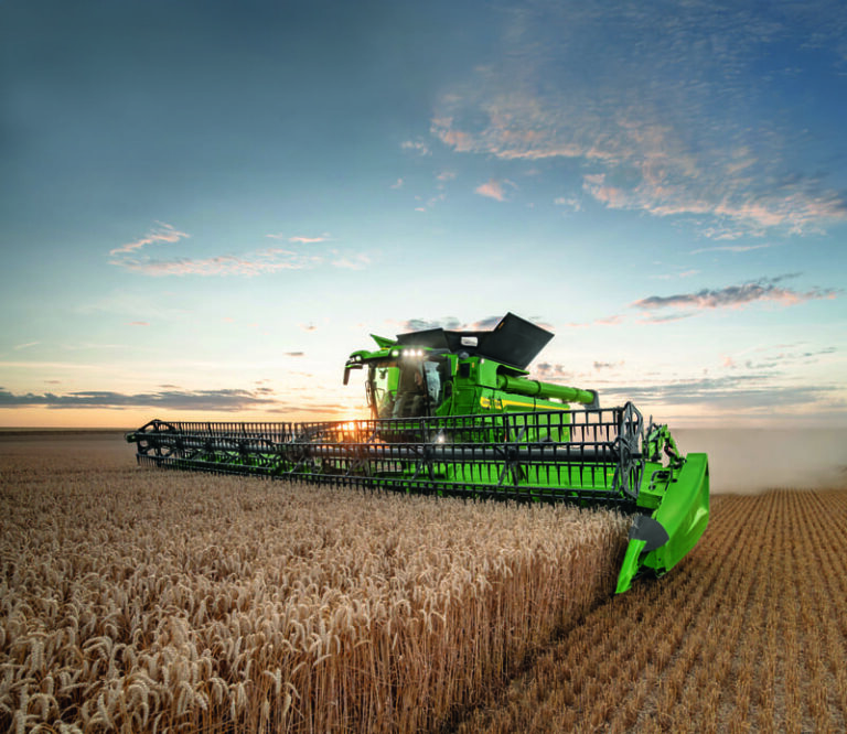 John Deere combines