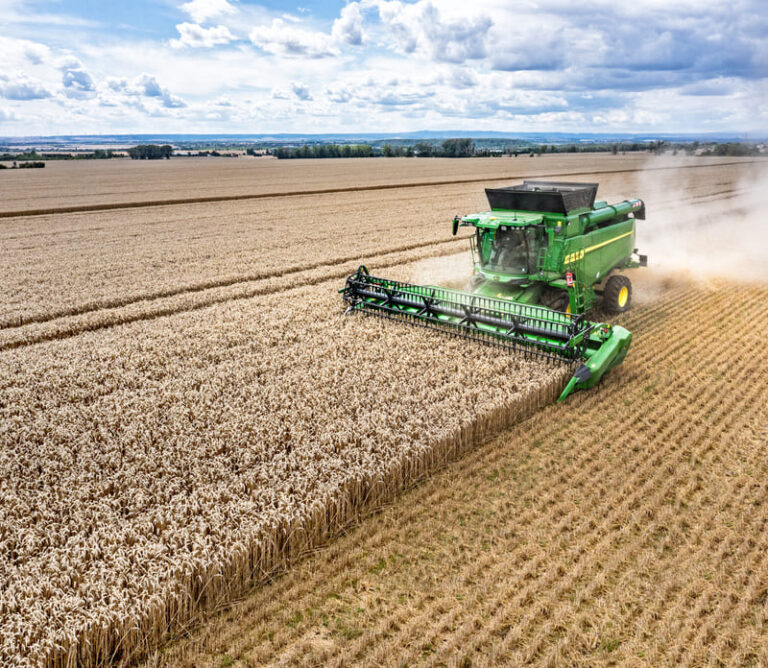 John Deere combines